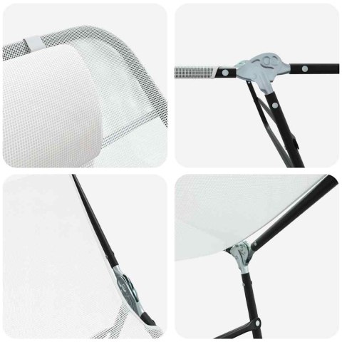 SKŁADANY LEŻAK 1-OSOBA KREMOWY 182X55X85.5CM TEXTILENE