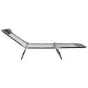SKŁADANY LEŻAK 1-OSOBA SZARY 182X55X85.5CM TEXTILENE