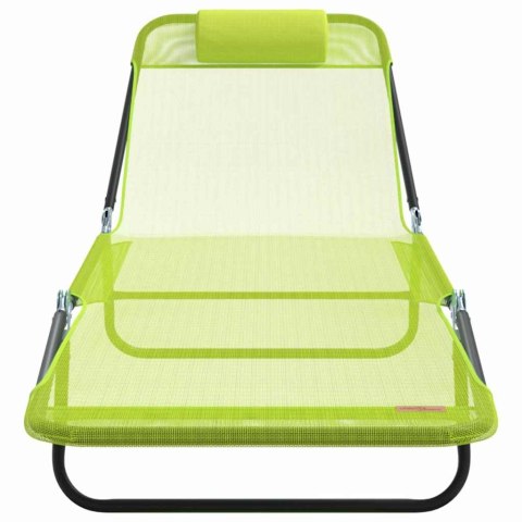 SKŁADANY LEŻAK 1-OSOBA ZIELONY 182X55X85.5CM METAL