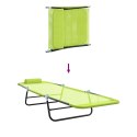 SKŁADANY LEŻAK 1-OSOBA ZIELONY 182X55X85.5CM METAL