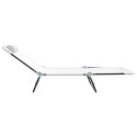 VidaXL Składany leżak 2 pcs Kremowy 182 x 55 x 85.5cm Textilene