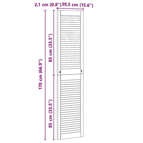 DRZWI DO SZAFKI 2 PCS NATURALNY 140.5X2.1X49.5CM
