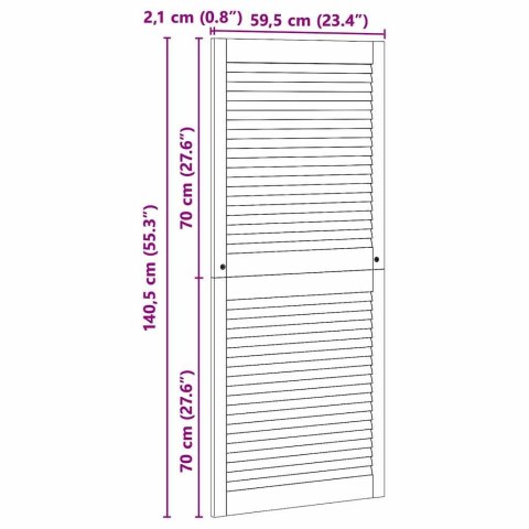 DRZWI DO SZAFKI Z DRZWIAMI NATURALNY 140.5X 2.1X 49.5CM