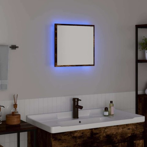 LUSTRO ŁAZIENKOWE LED Z LUSTREM DĄB WĘDZONY 40X8,5X37CM