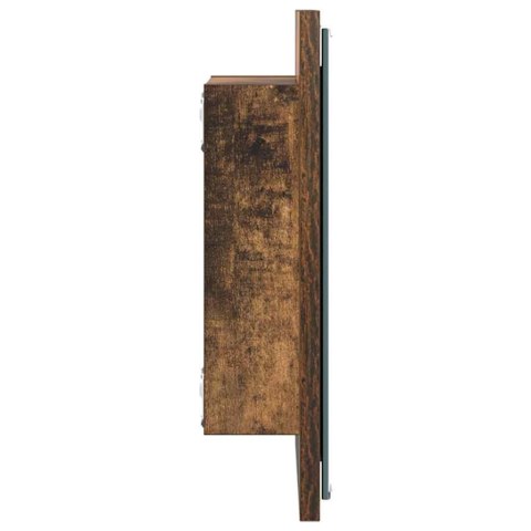 LUSTRO ŁAZIENKOWE LED Z LUSTREM DĄB WĘDZONY 40X8,5X37CM