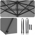 PARASOL ROMA ANTRACYT 286X285X265CM POLIESTER I ALUMINIUM