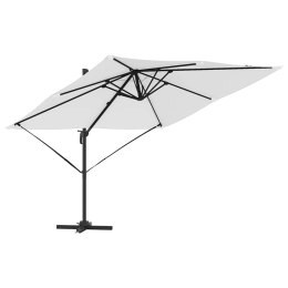 PARASOL ROMA BEŻOWY 286X285X265CM POLIESTER I ALUMINIUM
