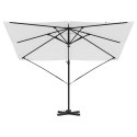 PARASOL ROMA BEŻOWY 286X285X265CM POLIESTER I ALUMINIUM