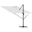 PARASOL ROMA BEŻOWY 286X285X265CM POLIESTER I ALUMINIUM