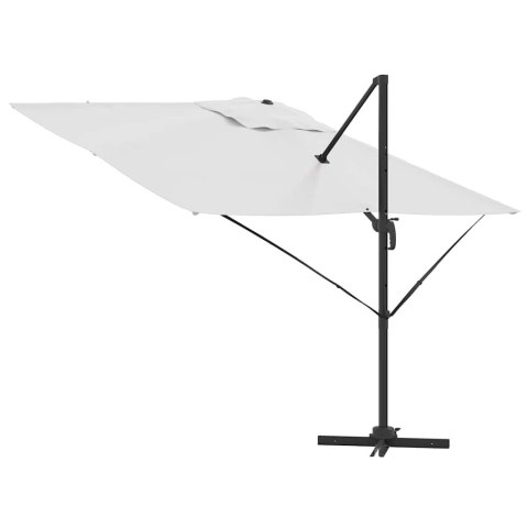 PARASOL ROMA BEŻOWY 286X285X265CM POLIESTER I ALUMINIUM