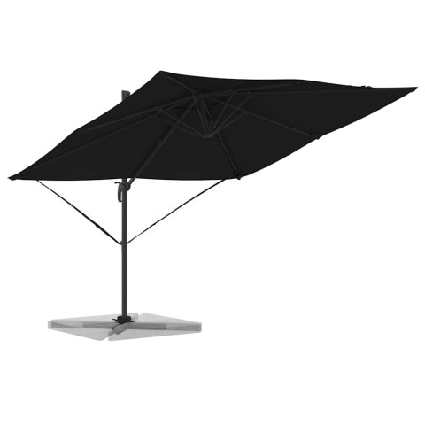 PARASOL ROMA CZARNY 286X285X265CM POLIESTER I ALUMINIUM