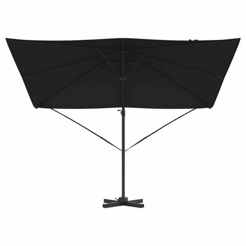 PARASOL ROMA CZARNY 286X285X265CM POLIESTER I ALUMINIUM