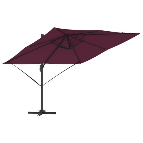 VidaXL Parasol Roma Czerwony 286 x 285 x 265 cm Poliester i aluminium