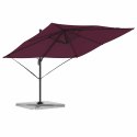 VidaXL Parasol Roma Czerwony 286 x 285 x 265 cm Poliester i aluminium