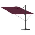 VidaXL Parasol Roma Czerwony 286 x 285 x 265 cm Poliester i aluminium