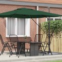 PARASOL ROMA ZIELONY 286X285X265CM POLIESTER I ALUMINIUM