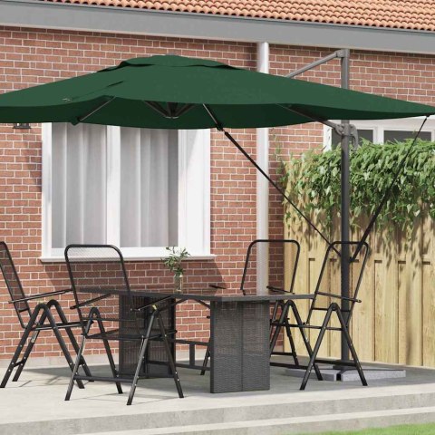 PARASOL ROMA ZIELONY 286X285X265CM POLIESTER I ALUMINIUM