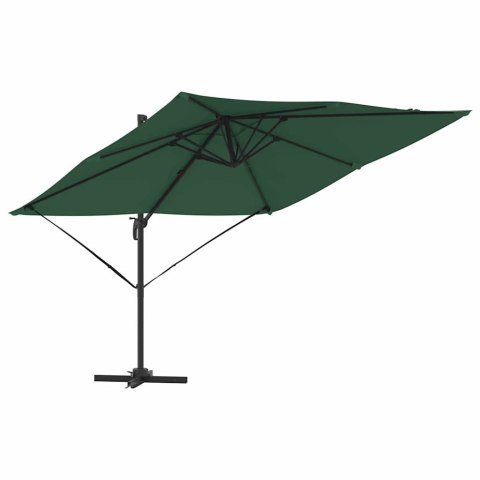 PARASOL ROMA ZIELONY 286X285X265CM POLIESTER I ALUMINIUM