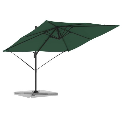 PARASOL ROMA ZIELONY 286X285X265CM POLIESTER I ALUMINIUM