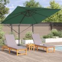 PARASOL ROMA ZIELONY 286X285X265CM POLIESTER I ALUMINIUM