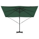 PARASOL ROMA ZIELONY 286X285X265CM POLIESTER I ALUMINIUM