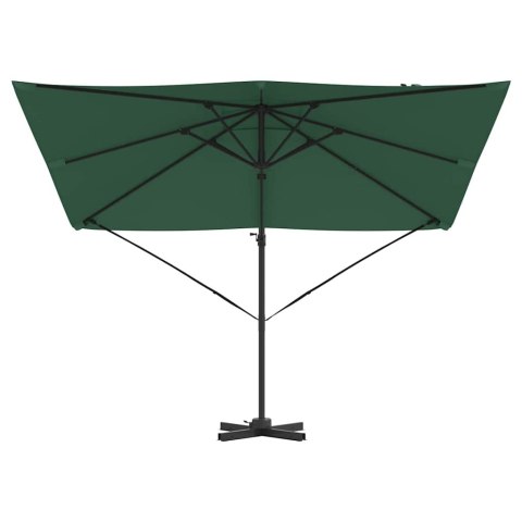 PARASOL ROMA ZIELONY 286X285X265CM POLIESTER I ALUMINIUM