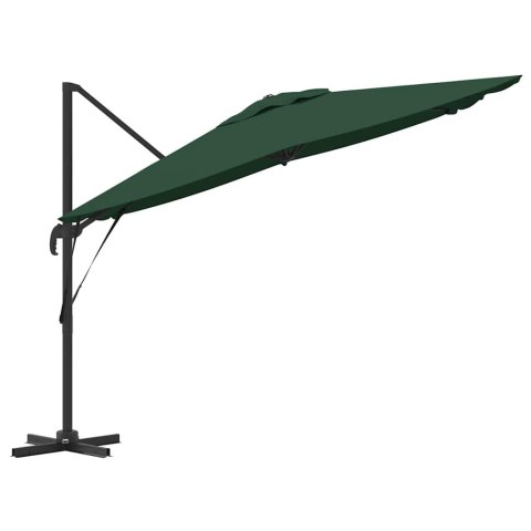 PARASOL ROMA ZIELONY 286X285X265CM POLIESTER I ALUMINIUM