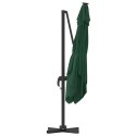 PARASOL ROMA ZIELONY 286X285X265CM POLIESTER I ALUMINIUM