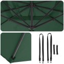 PARASOL ROMA ZIELONY 286X285X265CM POLIESTER I ALUMINIUM