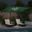 VidaXL Parasol plażowy Zielony 286 x 285 x 270 cm Aluminium