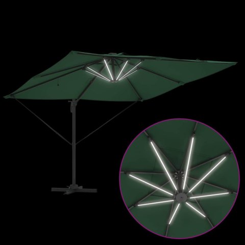VidaXL Parasol plażowy Zielony 286 x 285 x 270 cm Aluminium