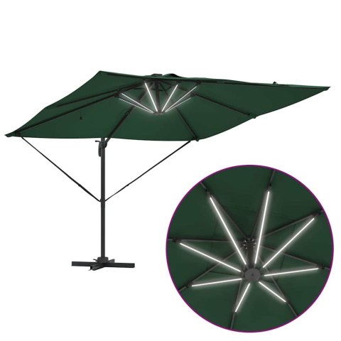 VidaXL Parasol plażowy Zielony 286 x 285 x 270 cm Aluminium