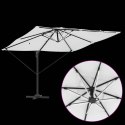 PARASOL PLAŻOWY PIASKOWY 286X285X270CM ALUMINIUM