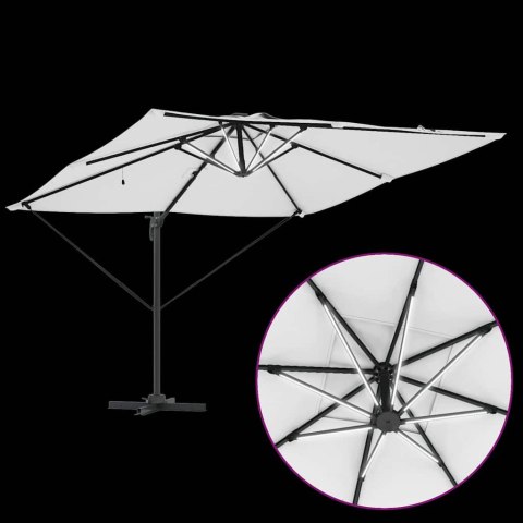 PARASOL PLAŻOWY PIASKOWY 286X285X270CM ALUMINIUM