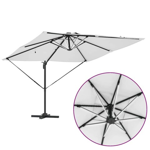 PARASOL PLAŻOWY PIASKOWY 286X285X270CM ALUMINIUM