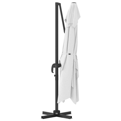 PARASOL ROMAŃSKI Z BOCZNYM MOCOWANIEM BEŻOWY I CZARNY