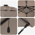 PARASOL ROMAŃSKI Z BOCZNYM MOCOWANIEM Z BLOKADĄ TAUPE I CZARNY