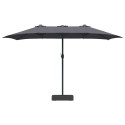 PARASOLKA OGRODOWA ANTRACYT 385X209X244CM TKANINA