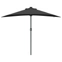 PARASOLKA OGRODOWA CZARNY 294X150X223CM TKANINA