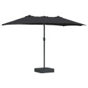 VidaXL Parasolka ogrodowa Czarny 385 x 209 x 244 cm tkanina