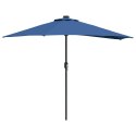 PÓŁPARASOL OGRODOWY NIEBIESKI AZUR 294X150X224CM TKANINA