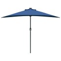 PÓŁPARASOL OGRODOWY NIEBIESKI AZUR 294X150X224CM TKANINA