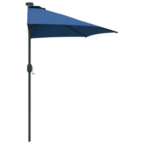 PÓŁPARASOL OGRODOWY NIEBIESKI AZUR 294X150X224CM TKANINA