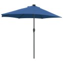PÓŁPARASOL OGRODOWY NIEBIESKI AZUR 294X150X224CM TKANINA