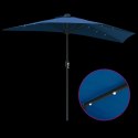 PÓŁPARASOL OGRODOWY NIEBIESKI AZUR 294X150X224CM TKANINA