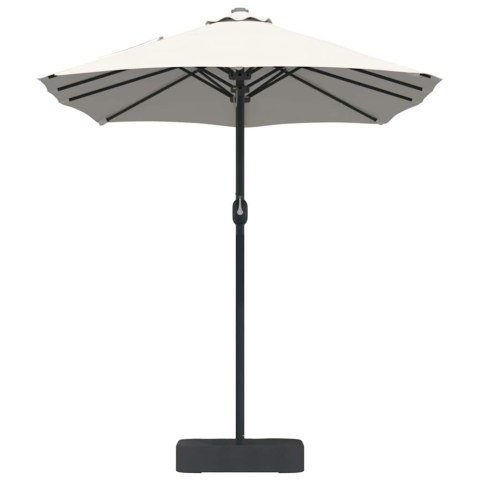 PARASOL OGRODOWY DUŻY PODWÓJNY PIASKOWY 385X209X244CM TKANINA