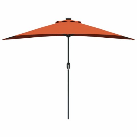VidaXL Parasolka ogrodowa terakota 294 x 150 x 224 cm tkanina