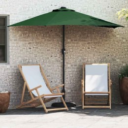 POŁOWICZNY PARASOL OGRODOWY ZIELONY 294X150X224CM TKANINA