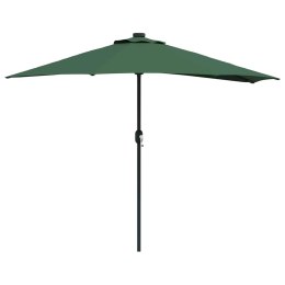 POŁOWICZNY PARASOL OGRODOWY ZIELONY 294X150X224CM TKANINA
