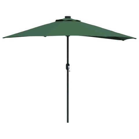 POŁOWICZNY PARASOL OGRODOWY ZIELONY 294X150X224CM TKANINA